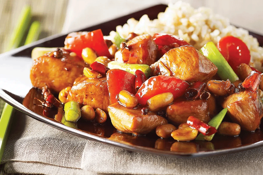 Gà Kung Pao cay ngon. Ảnh: sưu tầm