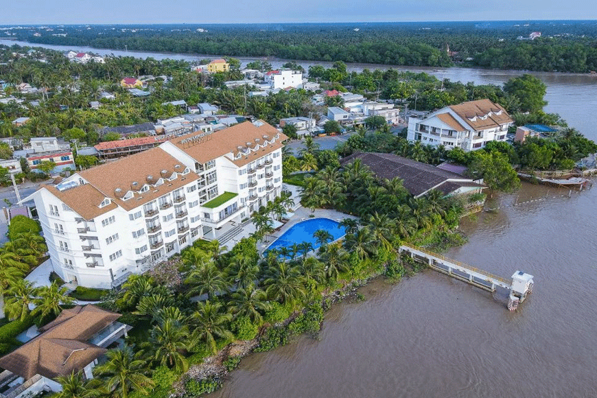 Resort bên sông. Ảnh: sưu tầm