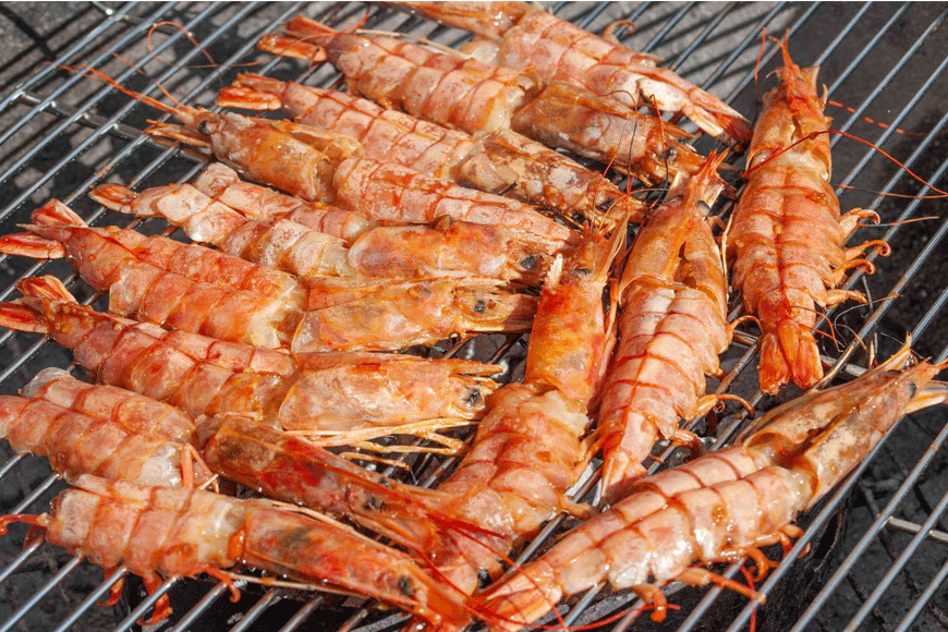 Tôm he nướng. Ảnh: sưu tầm