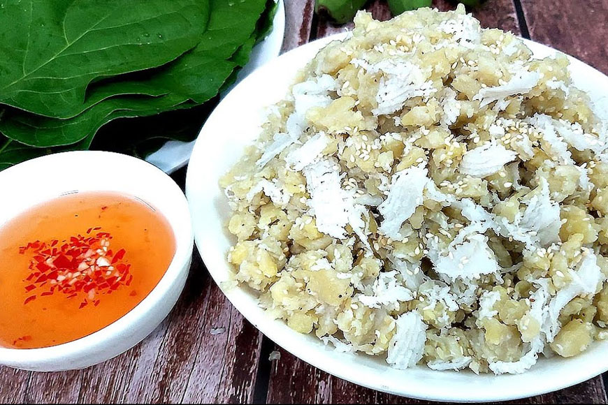 chuối quết dừa