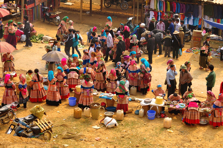 Chợ phiên Hà Giang. Ảnh: sưu tầm