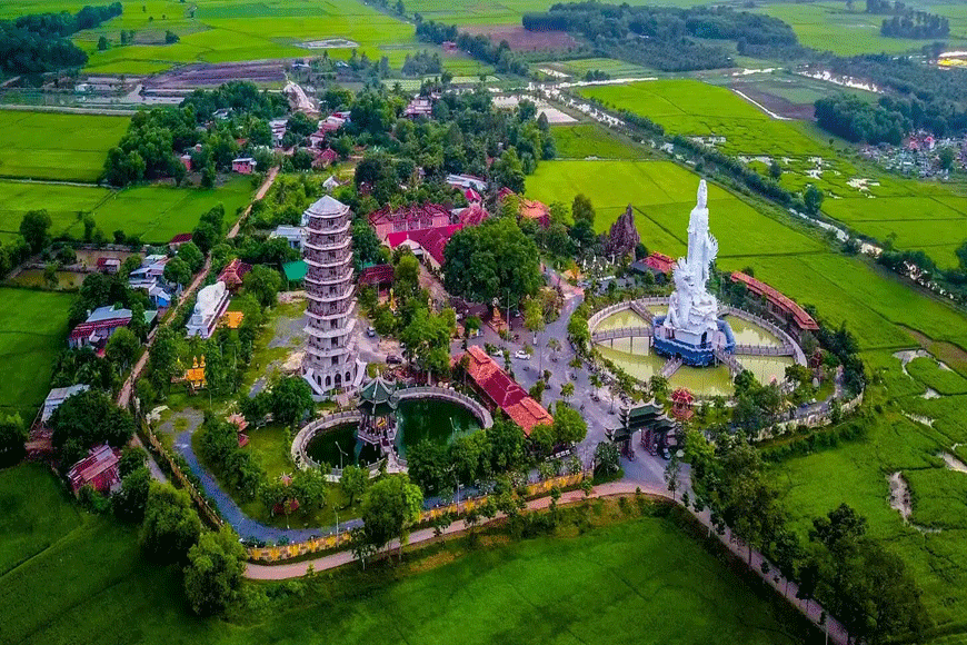 Toàn cảnh chùa Gò Kén. Ảnh: sưu tầm