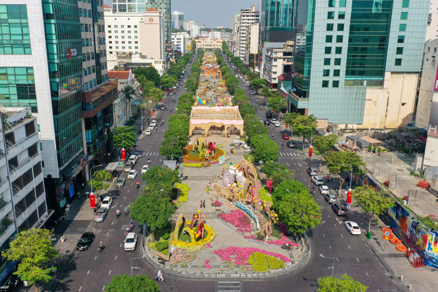Phố đi bộ Nguyễn Huệ mùa lễ hội. Ảnh: sưu tầm