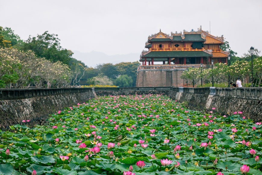 Khung cảnh đậm chất thơ tại Huế. Ảnh: Sưu tầm 