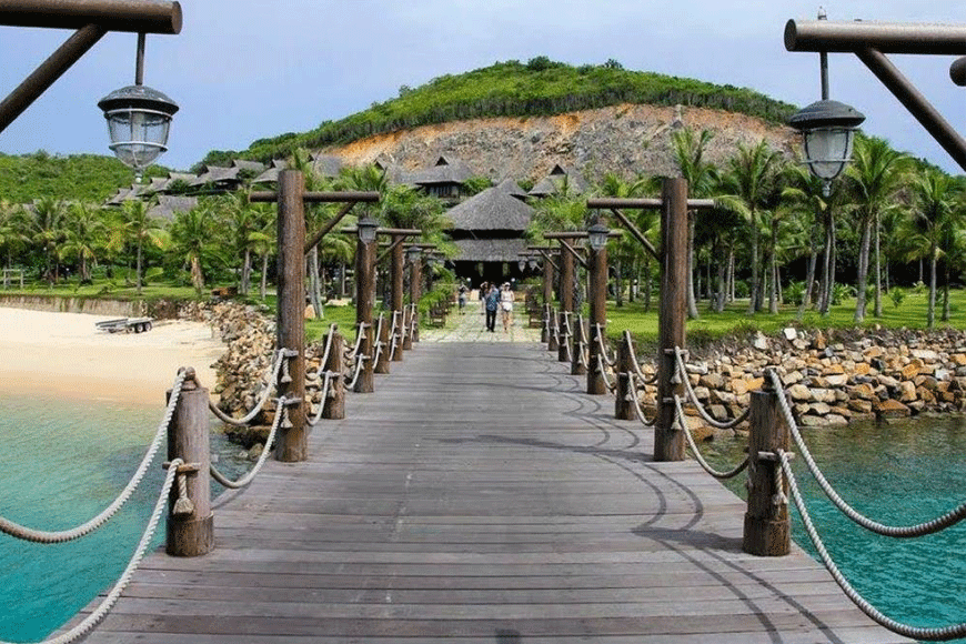 Điểm check in siêu hot trên đảo Hòn Tằm. Ảnh: sưu tầm