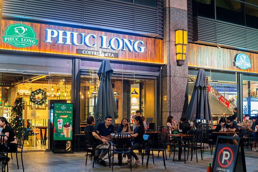 Không gian của quán trà Phúc Long. Ảnh: Sưu tầm