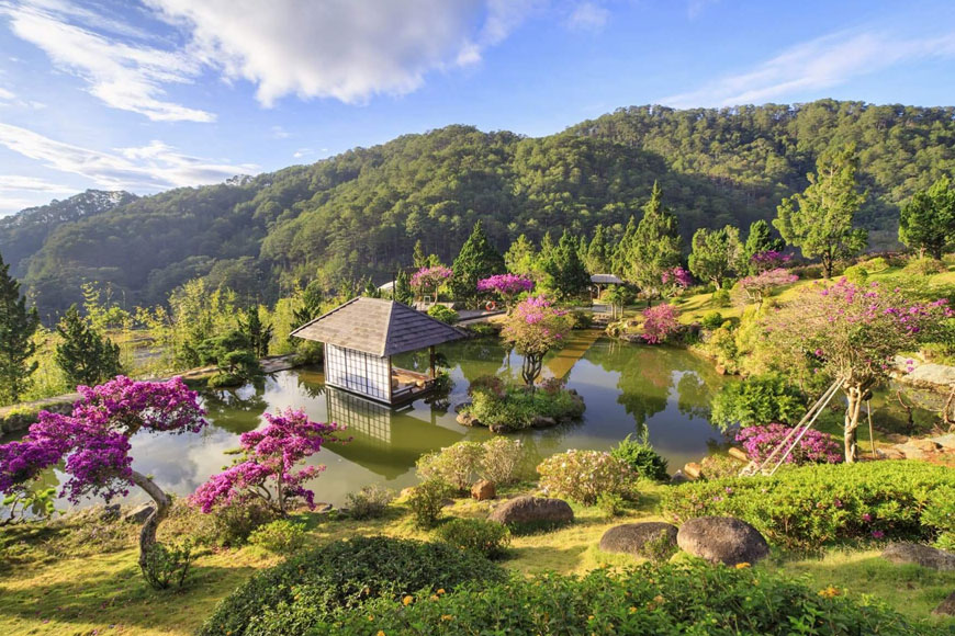 Khung cảnh toàn bộ QUE Garden khi nhìn từ trên cao. Ảnh: Sưu tầm 