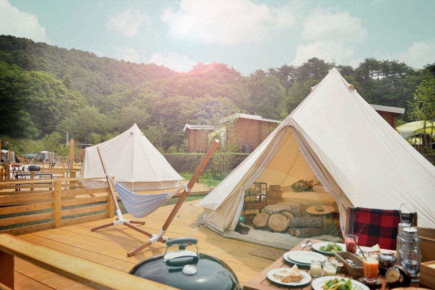 Không gian Glamping ở Đại Lãnh. Ảnh: Sưu tầm 