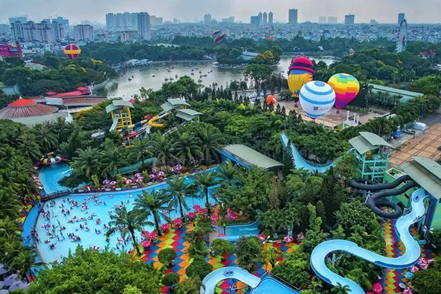 Lựa chọn thời điểm lý tưởng để tới công viên nước Đầm Sen. Ảnh: sưu tầm