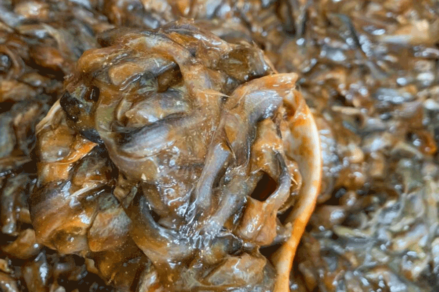 Mắm cá linh nguyên chất. Ảnh: sưu tầm