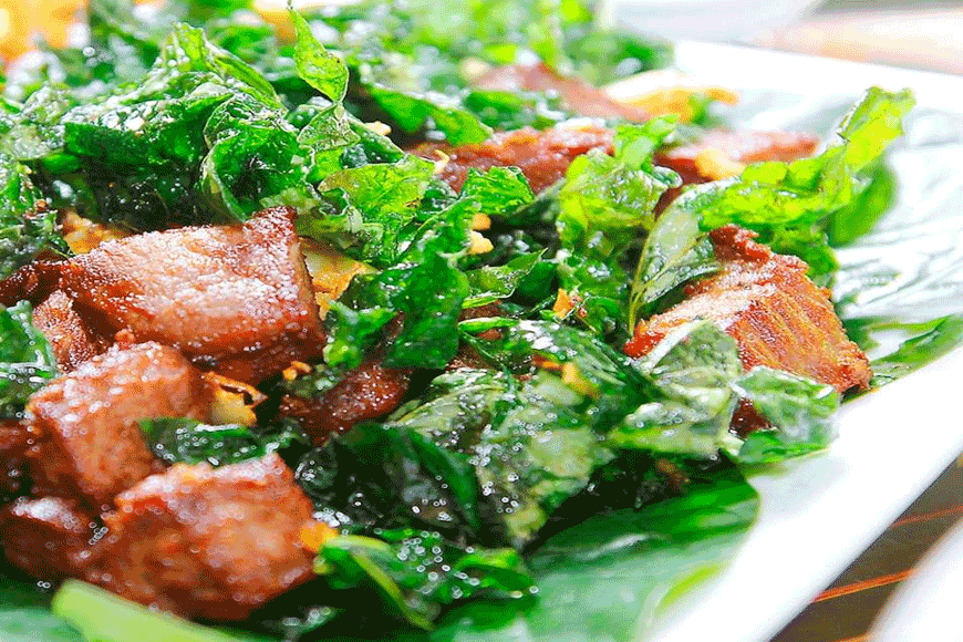 Thịt trâu lá trơng hấp dẫn. Ảnh: sưu tầm