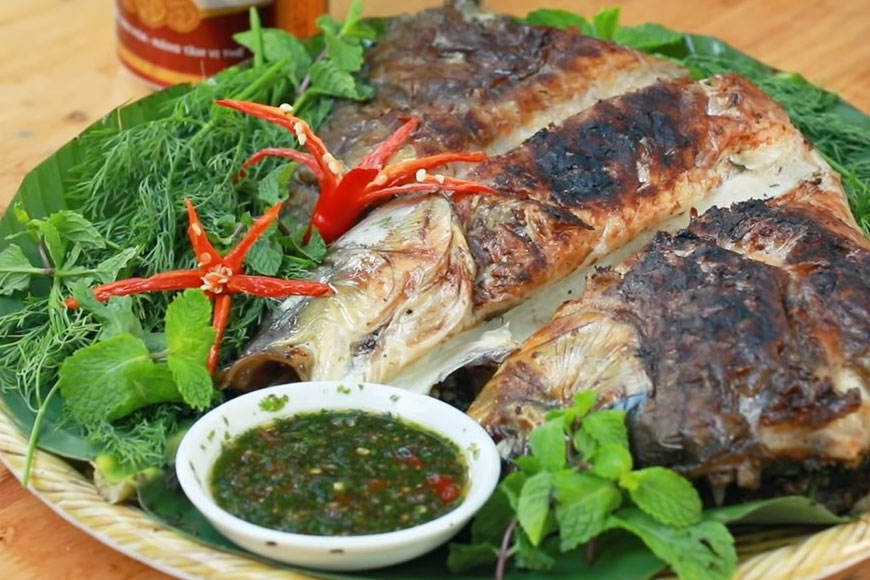 Cá suối nướng. Ảnh: Sưu tầm