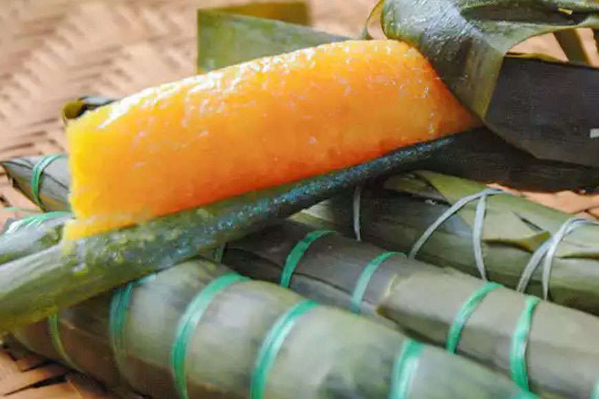 Từng chiếc bánh nẳng được gói 1 cách tinh tế. Ảnh: Sưu tầm