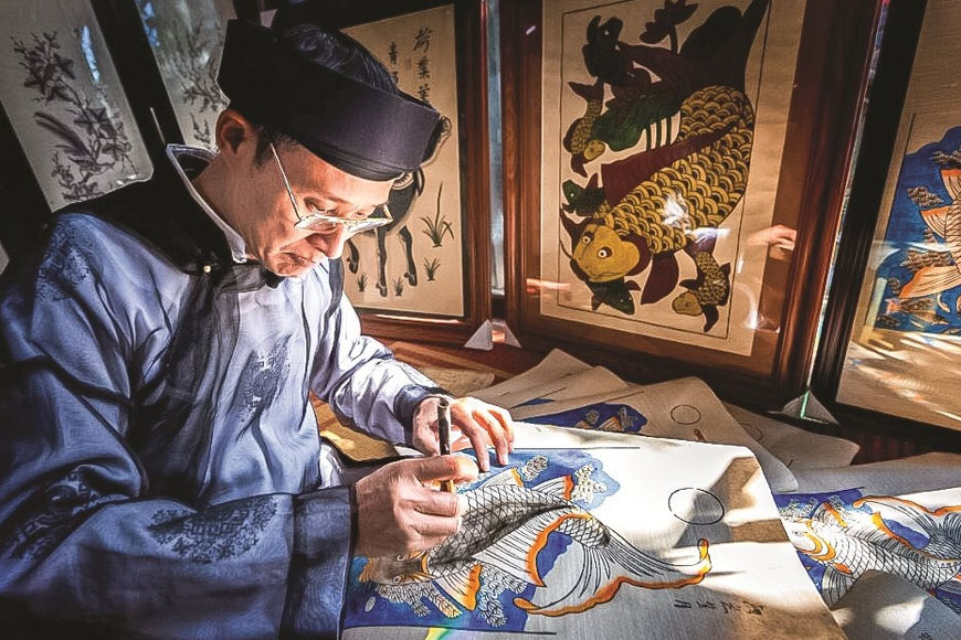 Tham quan làng tranh Đông Hồ. Ảnh: Sưu tầm