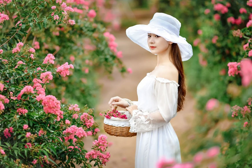 Làng hoa Nhật Tân. Ảnh: Sưu tầm 