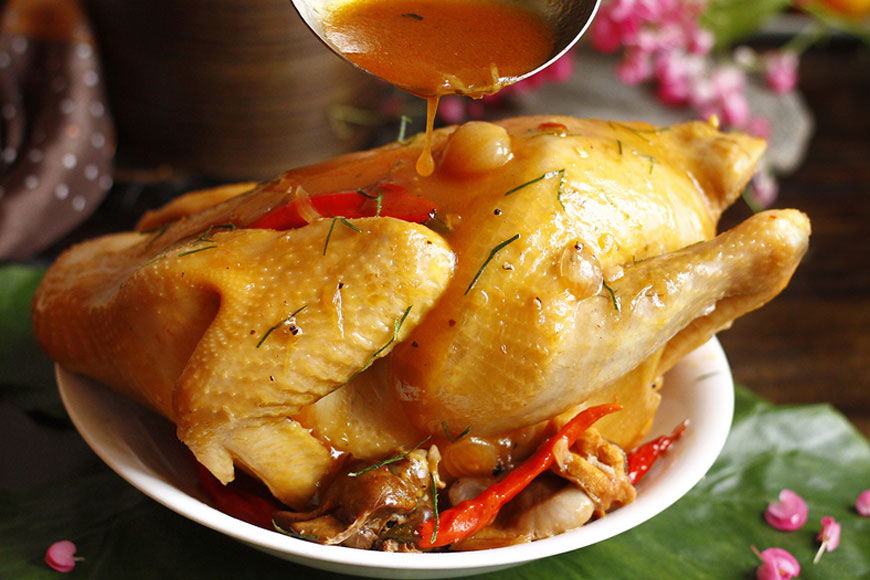 Gà hấp mắm nhĩ. Ảnh: Sưu tầm