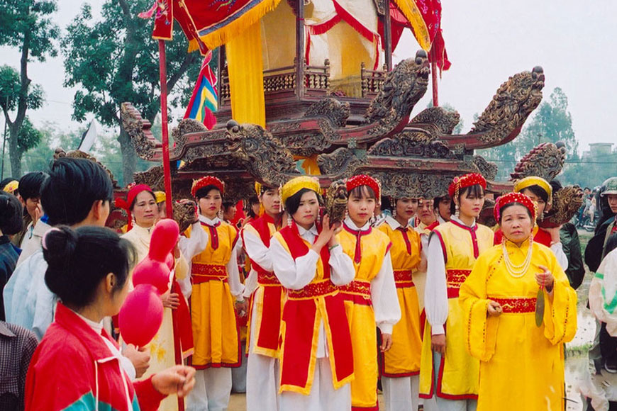 Lễ hội ở chùa Tam Sơn. Ảnh: Sưu tầm